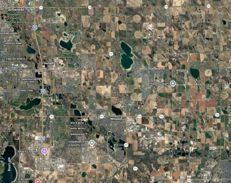 Northern Colorado service area map